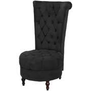 High Back Sofa Chair Black Fabric