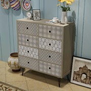 Sideboard 8 Drawers Grey