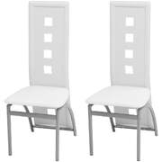 Dining Chairs 2 pcs White Faux Leather