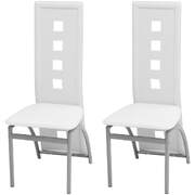 Dining Chairs 2 pcs White Faux Leather