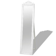 Free-Standing Mirror Baroque Style White