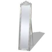 Free-Standing Mirror Baroque Style Silver