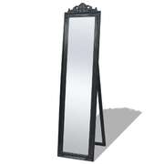 Free-Standing Mirror Baroque Style Black