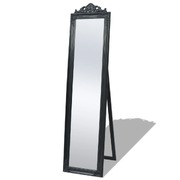 Free-Standing Mirror Baroque Style Black