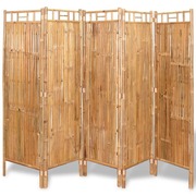 5-Panel Room Divider Bamboo 
