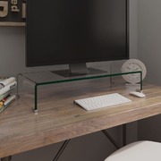 TV  Stand/Monitor Riser Glass Clear 