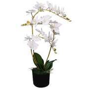 Artificial Orchid Plant with Pot 65 cm White