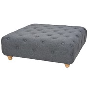 Pouffe Fabric Dark Grey