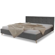 Bed Frame Dark Grey Fabric King Size  