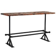 Bar Table Solid Reclaimed Wood Multicolour