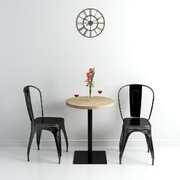 Bistro Table MDF and Steel Round Oak