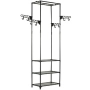 Clothes Rack Steel & Non-woven Fabric Black