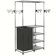Clothes Rack Steel and Non-woven Black