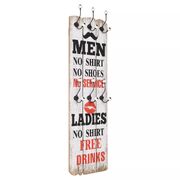 Wall-mounted Coat Rack with 6 Hooks MEN LADIES