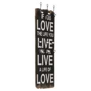 Wall-mounted Coat Rack with 6 Hooks LOVE LIVE