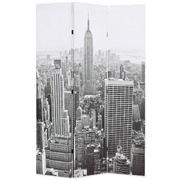 Folding Room Divider Day Black, White