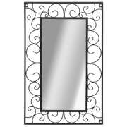 Wall Mirror  durable Rectangular Black