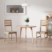 Dining Chairs 2 pcs Solid Acacia Wood
