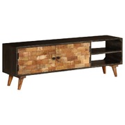 TV Cabinet Storage Solid Mango Wood