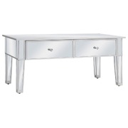 Mirrored Coffee Table MDF and Glass 100x50x45 cm