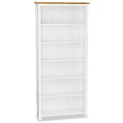 6-Tier Bookcase Solid Oak Wood