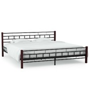 Bed Frame Black Metal 183x203 cm