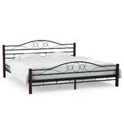 Bed Frame Plywood slats Black Metal 