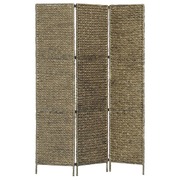 3-Panel Room Divider Brown 116x160 cm Water Hyacinth