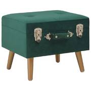 Storage Stool 40 cm Green Velvet