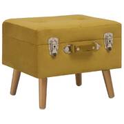 Storage Stool 40 cm Mustard Velvet