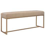 Bench 120 cm Beige Velvet