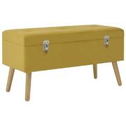Bench with Storage Compartment 80 cm Mustard Velvet