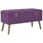 Bench with Storage Compartment 80 cm Purple Velvet