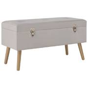 Bench with Storage Compartment 80 cm Grey Velvet
