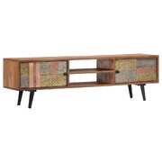 TV Cabinet 2 Doors Solid Acacia Wood