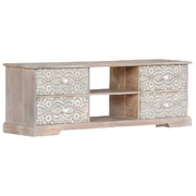 TV Cabinet With 4 Drawers Solid Acacia Wood