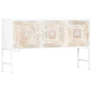 Side Cabinet  Solid Mango Wood- White