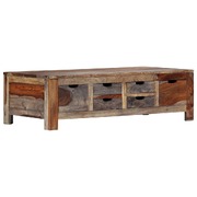 Coffee Table Solid Sheesham Wood Grey