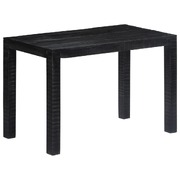 Dining Table Black Solid Mango Wood