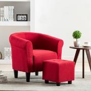 Armchair Wine Red Fabric