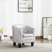 Tub Chair Shiny Silver