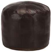 Pouffe Dark Brown Genuine Goat Leather