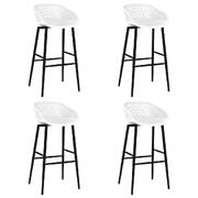 Bar Chairs 4 pcs White