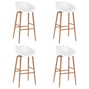 Bar Chairs 4 pcs White