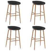 Bar Chairs 4 pcs Black