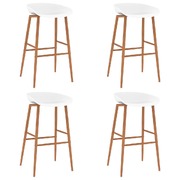 Bar Chairs 4 pcs White