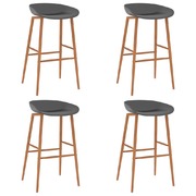 Bar Chairs 4 pcs Grey