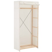 Wardrobe Storage White Fabric