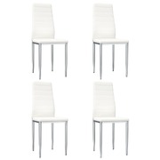 4 pcs Dining Chairs faux Leather White