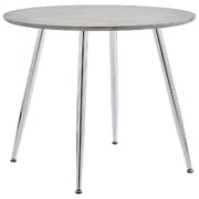 Dining Table Concrete and Silver MDF